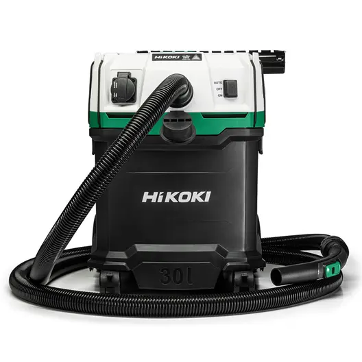 Прахосмукачка HiKOKI - Hitachi за сухо и мокро почистване  1200 W, 252 м3/ч, 30 л, клас M, RP300YM