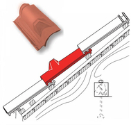 Керемида снегозадържаща керамична  440х270 мм, червена - product - 156 BSK 211