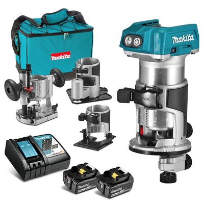 Оберфреза ръчна акумулаторна комбинирана без батерия и зарядно, 18 V, 10 000-30 000 об./мин, ф 6-8 мм DRT50RTEX3