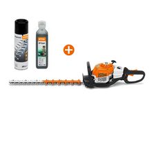 Храсторез STIHL моторен за жив плет  700 W, 750 мм HS 82 R+Спрей за почистване STIHL на смоли   0.3 л+Масло STIHL двутактово   0.1 л HP Super