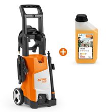 Електрическа водоструйка STIHL    1800 W, 348-520 л/ч, 120 bar RE 90+Шампоан STIHL за безчетково миене на автомобили и двигатели   1 л Profi CP 200