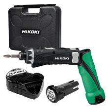 Акумулаторен винтоверт HiKOKI - Hitachi с колекторен двигател   с 2 батерии и зарядно, 3.6 V, 1.5 Ah, 5 Nm, 1/4