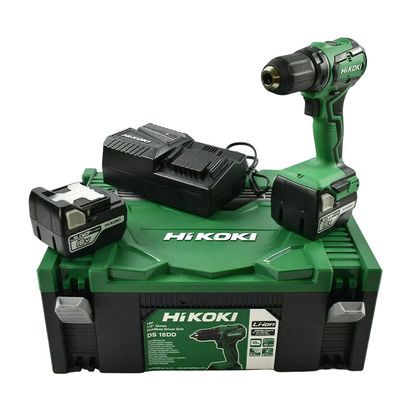 Акумулаторен винтоверт HiKOKI - Hitachi с безчетков двигател   с 2 батерии и зарядно, 18 V, 5 Ah, 55 Nm, 2-13 мм DS18DD