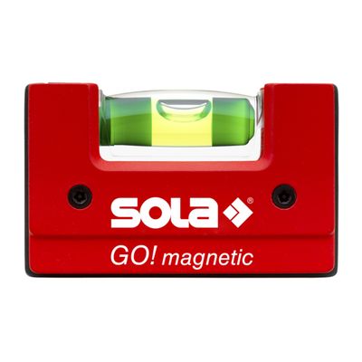 Нивелир мини Sola пластмасов с магнит и клипс   75 мм, 0.75 мм/м Go! magnetic