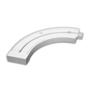 Ъгъл Karpol завършващ за едноканален корниз  бял - product - 172 KLF 230