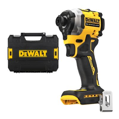 Акумулаторен ударен гайковерт DeWALT с безчетков двигател   без батерия и зарядно, 18 V, 206.2 Nm, шестостен, 1/4
