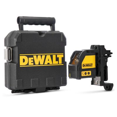 Линеен лазерен нивелир DeWALT с 2 лъча   15 м, 50 м, 0.3 мм/м, DW088K