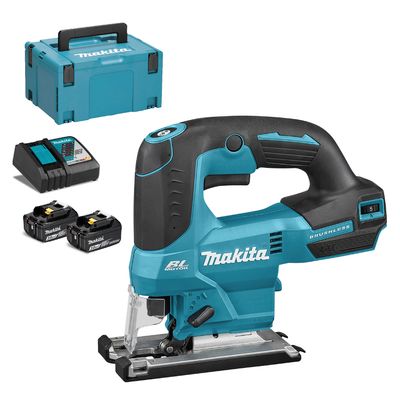 Акумулаторен прободен трион зеге Makita    с 2 батерии и зарядно, 18 V, 3 Ah, 0-3000 хода/мин, 23 мм, DJV184RFJ