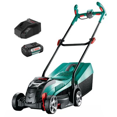 Акумулаторна косачка Bosch    с 1 батерия и зарядно, 36 V, 2 Ah, 320 мм, 150 м2, Rotak 32 LI