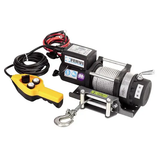 Автолебедка Fervi електрическа   2 т, 2400 W, 0630/2200