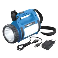 LED фенер Fervi акумулаторен ръчен   3.7 V, 1.8 Ah, Li-Ion, 300 lm, 0123