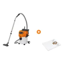 Прахосмукачка STIHL за сухо и мокро почистване 1500 W, 3700 л/мин, 30 л SE 122E с торбичка STIHL филтърна за прахосмукачка 30 л, текстил, SE122E
