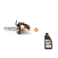 Бензинова резачка за дърва STIHL 1100 W, 25 см, 1/4 ", 1.1 мм MS 151 TC-E с масло STIHL за вериги на верижни триони 1 л ForestPlus