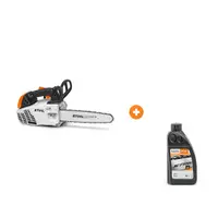 Бензинова резачка за дърва STIHL 1300 W, 30 см, 3/8 ", 1.1 мм MS 194 T с масло STIHL за вериги на верижни триони 1 л ForestPlus