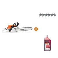 Бензинова резачка за дърва STIHL 2600 W, 40 см, 0.325 ", 1.6 мм MS 271 с верига STIHL за верижен трион 40 см, 0.325 ", 1.6 мм, 67 звена Rapid Super и масло STIHL двутактово 1 л HP