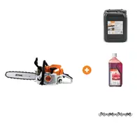 Бензинова резачка за дърва STIHL 3400 W, 40 см, 3/8 ", 1.6 мм MS 362 с масло STIHL за вериги на верижни триони 5 л ForestPlus, масло STIHL двутактово 1 л HP и верига STIHL за верижен трион 40 см, 3/8 ", 1.6 мм, 60 звена 36 Rapid Hexa