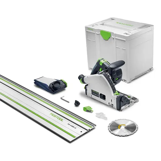 Ръчен потапящ се циркуляр Festool акумулаторен с шина   без батерия и зарядно, 18 V, ф 160 мм, 3500-5200 об./мин, TSC 55 KSEB-Basic-FS