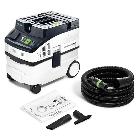 Прахосмукачка Festool за сухо и мокро почистване   1200 W, 230 V, 3700 л/мин, 15 л, Cleantec CT 15