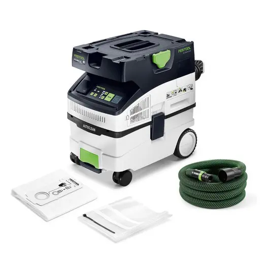 Прахосмукачка Festool за сухо и мокро почистване   350-1200 W, 230 V, 3700 л/мин, 15/12.5 л, клас L, Cleantec CTL MIDI I AC