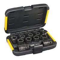 Вложки комплект DeWALT ударни   17 бр., 6-27 мм х 1/2" - 1/4", DT7506