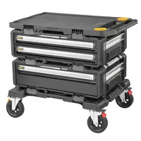 Шкаф DeWALT пластмасов подвижен модулен   860х760х660 мм, 200 кг, черен, Toughsystem 2.0
