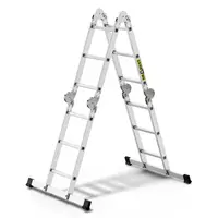 Стълба алуминиева Drabest многофункционална сгъваема с платформа   4x3 бр., 150 кг, 4.34 м, 