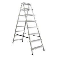 Стълба алуминиева Drabest двустранна домакинска   2x8 бр., 125 кг, 3.67 м, DD