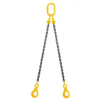 Сапан верижен Haklift двураменен с куки   4.25 т, 2.5 м, жълт, NKV10202.5L