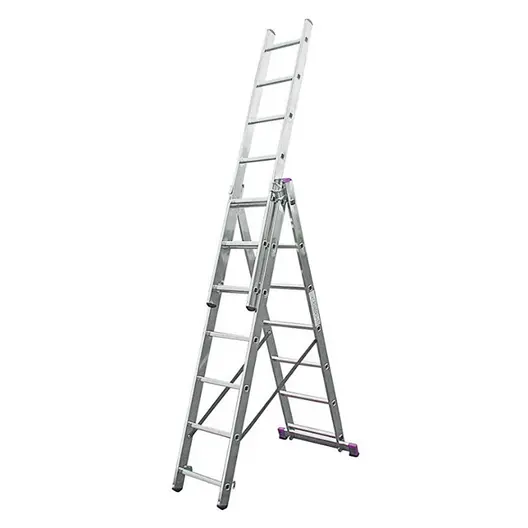Стълба алуминиева Krause трираменна професионална   3x8 бр., 150 кг, 5.4 м, Corda