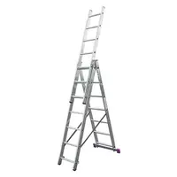 Стълба алуминиева Krause трираменна професионална   3x8 бр., 150 кг, 5.4 м, Corda