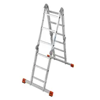 Стълба алуминиева Krause многофункционална сгъваема с платформа   4x3 бр., 150 кг, 4.41 м, MultiMatic
