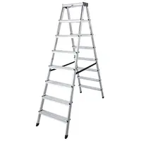Стълба алуминиева Krause двустранна домакинска   2x8 бр., 150 кг, 3.30 м, Dopplo