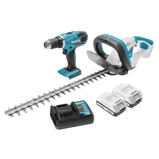 Комплект акумулаторни инструменти Makita    с 2 батерии и зарядно, DF457D, UH482D, 18 V, 1.3 Ah, DK18171