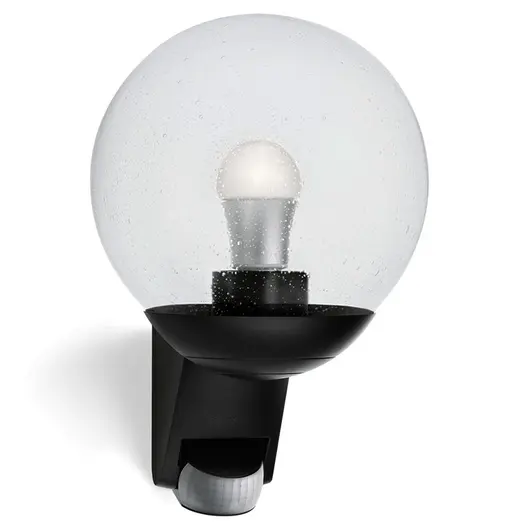 Фасадна лампа със сензор Steinel    60 W, E27, черна, 230 V, L 585 S