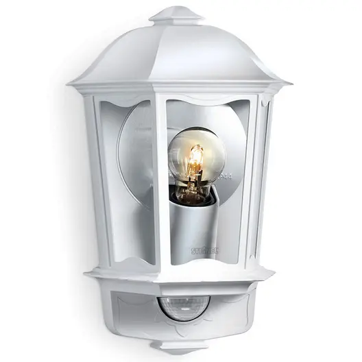 Фасадна лампа със сензор Steinel    100 W, E27, бяла, 230 V, L 190 S