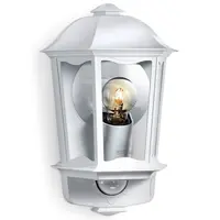 Фасадна лампа със сензор Steinel    100 W, E27, бяла, 230 V, L 190 S