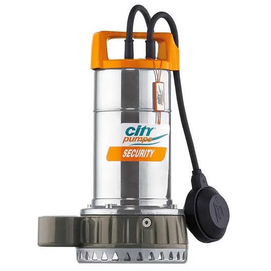 Потопяема дренажна помпа City Pumps за чиста или леко замърсена вода   1.5-15 м3/ч, 12.5-3 м, 1 1/2 ", SECURITY  8M