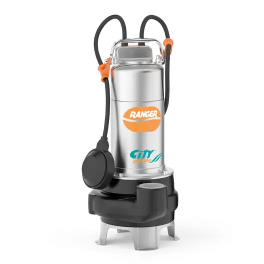 Потопяема дренажна помпа City Pumps за фекални и отпадни води   3-24 м3/ч, 10-2 м, 1 1/2 ", RANGER 10/35M