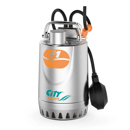 Потопяема дренажна помпа City Pumps за чиста или леко замърсена вода   1.2-13.2 м3/ч, 9.5-2 м, 1 1/4 ", F1/50M