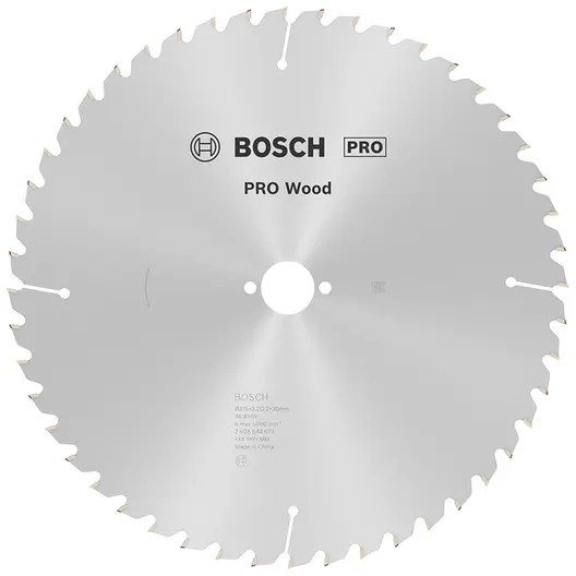 Диск циркулярен за рязане Bosch на дърво фино напречно надлъжно с HM пластини   315 мм, 30 мм, 2.2 мм, 48 z, PRO Wood