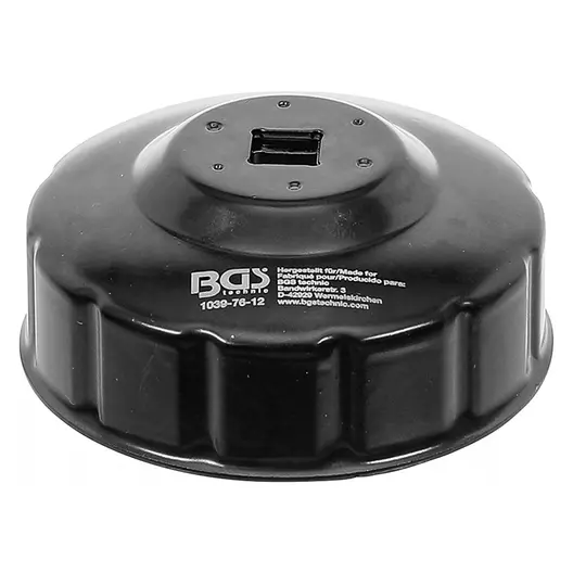 Ключ BGS за маслен филтър   76 мм, квадрат 3/8", 12 точки, 