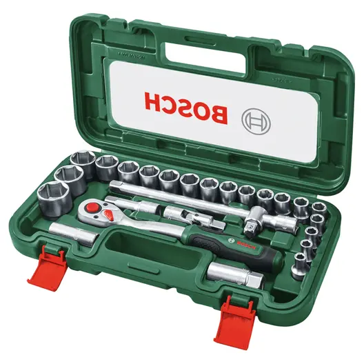 Гедоре комплект Bosch вложки с тресчотка   26 бр., 8-32 мм х 1/2", 