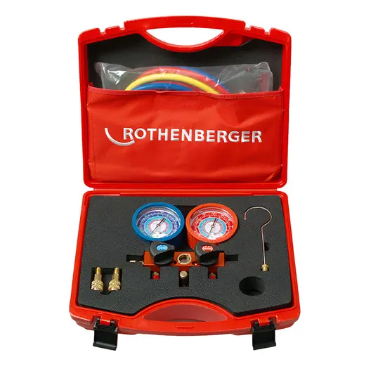 Манометър за фреон Rothenberger   комплект ф 80 мм, -1 - 60 bar, 