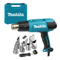 Пистолет за горещ въздух Makita електрически  в куфар с аксесоари   2000 W, 200-550 л/мин, 650 °C, HG6531CK