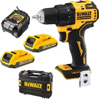 Акумулаторен винтоверт DeWALT с безчетков двигател   с 2 батерии и зарядно, 18 V, 2 Ah, 65 Nm, 1.5-13 мм, DCD708D2T