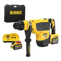 Акумулаторен перфоратор DeWALT с колекторен двигател   с 2 батерии и зарядно, SDS-max, 54/18 V, 3/9 Ah, 13.3 J, 1350-2705 уд./мин, DCH735X2