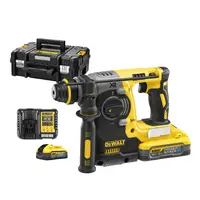 Акумулаторен перфоратор DeWALT с безчетков двигател   с 2 батерии и зарядно, SDS-plus, 18 V, 5 Ah, 2.1 J, 0-4600 уд./мин, DCH273H2T