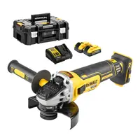 Акумулаторен ъглошлайф DeWALT    с 2 батерии и зарядно, 18 V, 5 Ah, 125 мм, 9000 об./мин, DCG405H2T