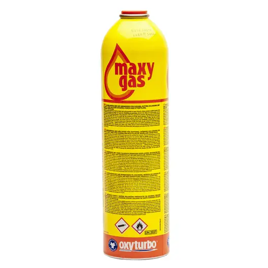 Флакон Oxyturbo с пропан-бутан с клапан   7/16", 350 г, 610 мл, Maxy Gas