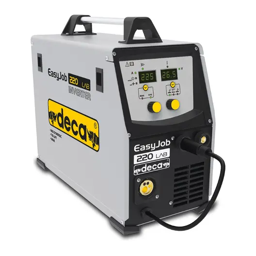 Апарат заваръчен Deca MIG-MAG, TIG и MMA   200 A, 230 V, 1.6-4 мм, 0.6-1.2 мм, 3 м, аргон, въглероден диоксид, EASY JOB 220 LAB
